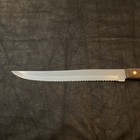Vintage Wood Handle Forgecraft 8” Serrated Slicing Stainless Steel Knife — photo 3