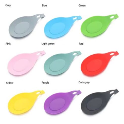 3X Silicone Spoon Rest Heat Resistant Teabag Tidy Holder Dish Cooking - Picture 2 of 17