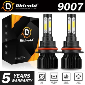 4-sides 9007 LED Kit phares 2400W 360000LM Ampoules de faisceaux de salut 6000K blanc