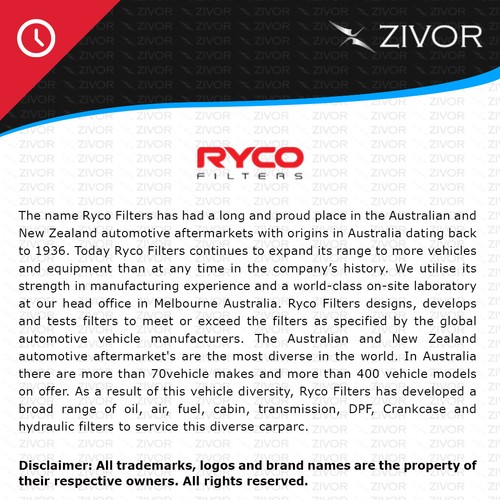 New RYCO Fuel Filter For NISSAN NAVARA D21 2.5L 2D Utility SD25 1985-1988 Z169A - Picture 2 of 5