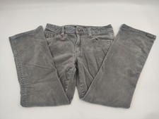 Women's Calvin Klein Jeans Gray Corduroy Pants sz 8 Mid Rise