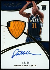 2014-15 #105 Dante Exum JSY AU RC Immaculate Collection Rookie Auto RPA /99