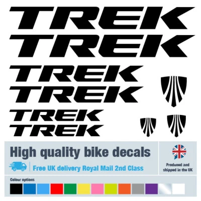 Trek Fahrrad Aufkleber Etiketten mit gratis Fahrradschutz (26 Stück) Kostenlose Lieferung - Bild 1 von 4