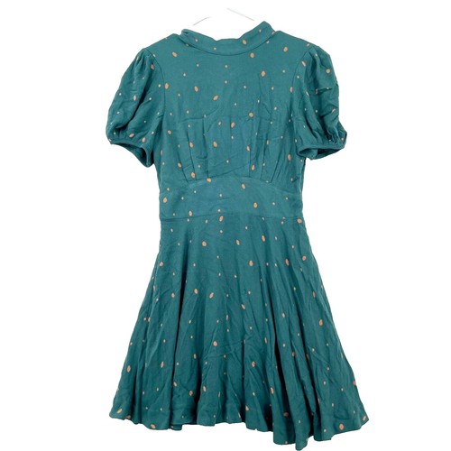 Women's Free People White Green Polka Dot Mini Dress M | eBay