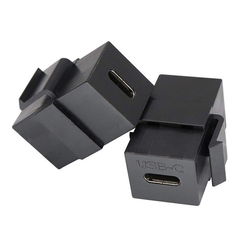 USB 3.1 Type C Keystone Female to Female Jack Coupler Inserts Socket Port(Black) - Bild 3 von 11