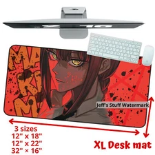 Anime Waifu Makima 3 Sizes Game Keyboard Desk Mat Chainsaw Man Manga Mouse Pad