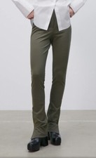 NEW ZARA Woman s PANTS WITH SIDE VENTS Taupe Gray sz XS