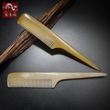 Natural Handmade Hair Comb Brush Genuine OX Horn Comb Antistatic Massage Brush