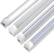 T8 Integrated LED Tube Lights Garage 4FT-8FT 36W-120W LED Shop Light Fixtures