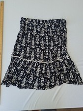 Ladies Skirt Pistachio Size XL Elastic Waist Black Mix 28579