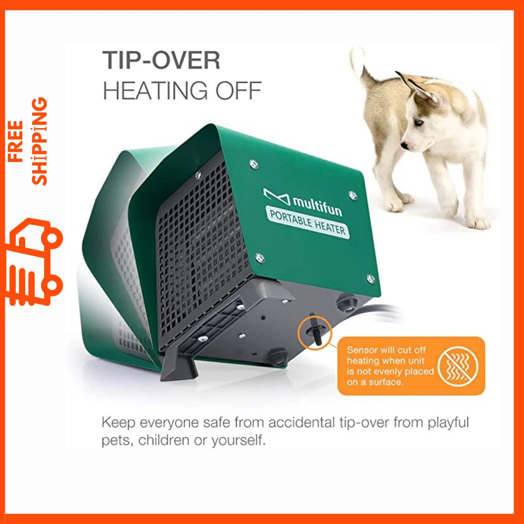 1500W Portable Electric Space Heater Garage Hot Air Fan Indoor Large Room  Green | eBay