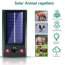 Animal Repeller Ultrasonic Solar Power Garden Pest Cat Mice Deer Sensor Repellet