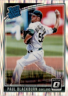 2018 Donruss Optic Paul Blackburn Rookie . Oakland Athletics #34