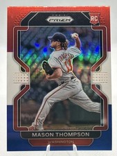 Mason Thompson 2022 Panini Prizm - Red White & Blue Prizm #28 (RC) - Nationals