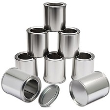 8 Pcs 1/4 Pint Size Empty Metal Paint Cans, 0.5 Cup Paint Storage Containers ...
