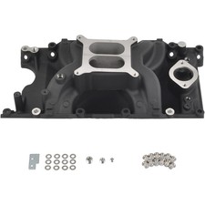 For 1967-2003 Small Block Chrysler Mopar 318 Black Dual Plane Intake Manifold