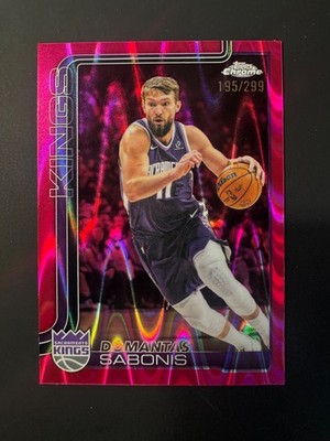 2026 Topps Chrome Update Domantas Sabonis #34 Purple RayWave #/299