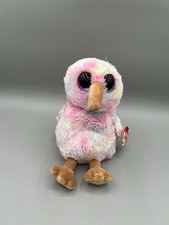 Ty Beanie Boos Kiwi Pink Multicolor Bird Plush Toy with Big Eyes