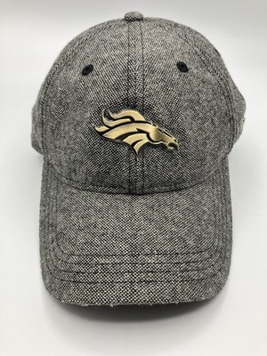 NFL Denver Broncos New Era Black Label Hat Metallic Gold/Gray Limited Edition OS