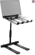Pyle Portable Folding Laptop Stand - Standing Table with Adjustable Angle,
