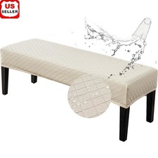 Decorative Waterproof High-Stretch Bench Cover Anti-Slip Jacquard Seat Protector