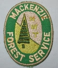 VINTAGE CANADIAN PATCH - MACKENZIE FOREST SERVICE - CANADA CLOTH BADGE