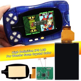 WSCC HD Retro Pixel IPS LCD Backlight LCD For Bandai WonderSwan Crystal Color