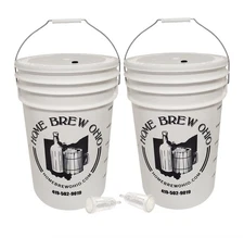 Home Brew Ohio 6.5 Gallon Fermenting Bucket with Grommeted Lid and Three-Piece