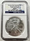 2012-S $1 American Silver Eagle NGC MS69 Struck at San Francisco Mint EARLY RLS