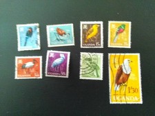 UGANDA USED  STAMPS 1965 BIRDS  5c - 1/30.