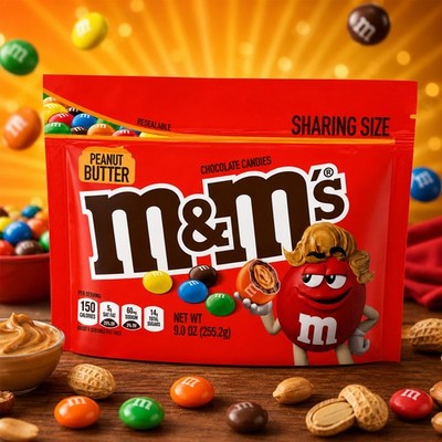 M&M s Peanut Butter 255g   Schokolinsen mit Erdnussbutter Füllung | USA