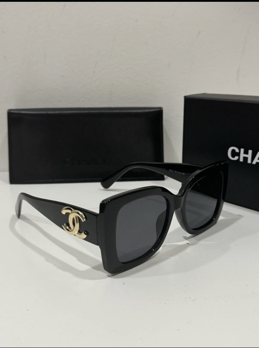 Chanel Vintage Black Sunglasses - With Box And Case | eBay Chanel Vintage Black Sunglasses - With Box And Case | eBay