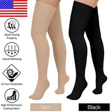 Thigh High Compression Stockings 20-30 mmHg Graduated Medical Firm Support Socks