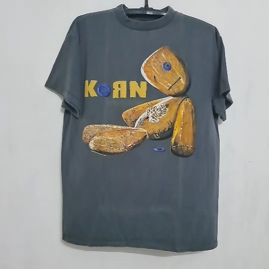 Travis scott着用　Korn Issues Tシャツ Vintage KORN T-Shirt XL Brown ISSUES 1999 GIANT Tag Travis Scott