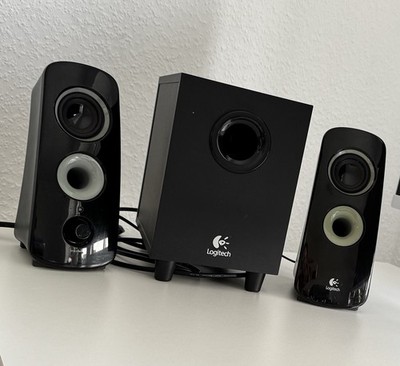Logitech Speaker System Z323 mit Subwoofer Schwarz Lautsprecher PC AUX