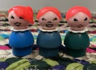 Vintage Fisher Price Little People Whoops Teens Off-Set Hair, Wrong Face, Color