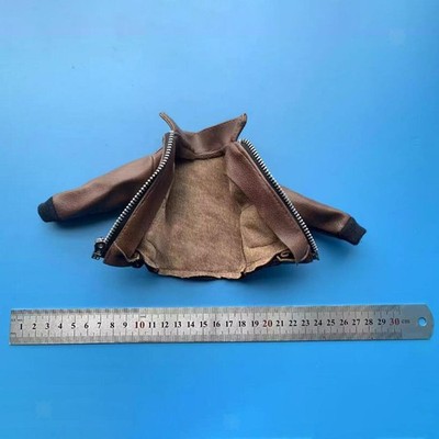 1/6 männliche Figur Jacke Puppe Pilot Kleidung PU Leder Outfits