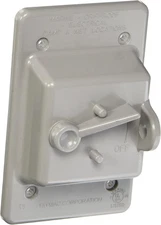 Hubbell-Bell Ptc100gy 1-Gang Toggle Switch Nonmetallic Weatherproof Cover, Gray