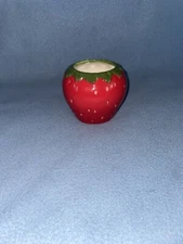 Everyday is a Holiday Transpac Red Cermaic STRAWBERRY Toothpick Holder Sugar 3”