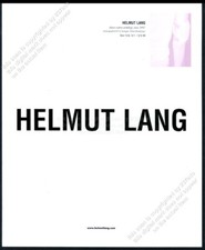 1999 Helmut Lang cotton armbag arm bag Juergen Teller photo vtg fashion print ad