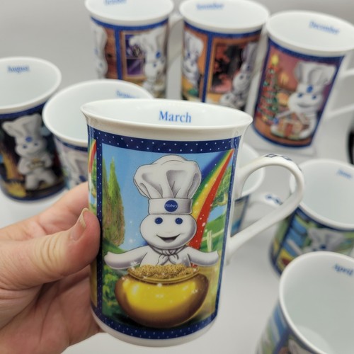 NEW Pillsbury Doughboy Danbury Mint Coffee Cups of the Month 2000/2001 - Picture 5 of 20
