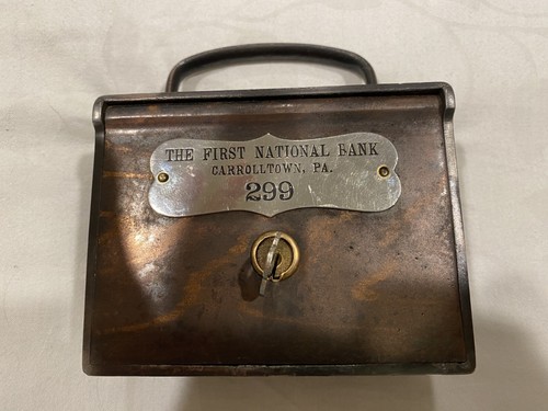 Carrolltown, PA, Ch #5855, S.D. Kinder Still Bank mit Schlüssel, 114+ Jahre alt! - Bild 9 von 14