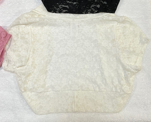 Cap Sleeve Stretch Lace Bolero Shrug Cardigan Shrug Cover-Up - Picture 11 of 11