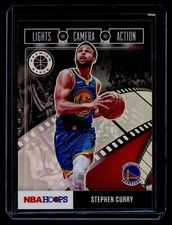 2019-20 HOOPS PREMIUM STOCK #2 STEPHEN CURRY LIGHTS CAMERA ACTION SILVER HOLO SP
