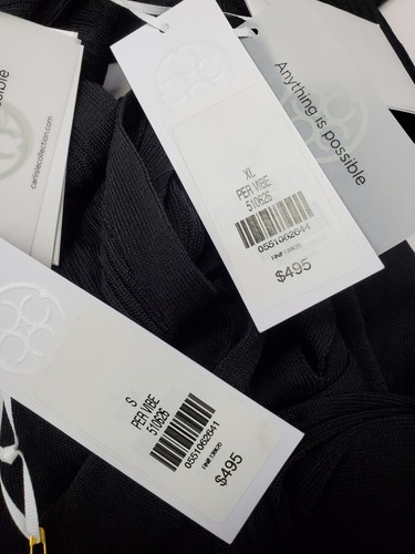 Per Se by Carlisle Overlay Schnür-Cardigan Pullover schwarz 495 $ - Bild 8 von 9