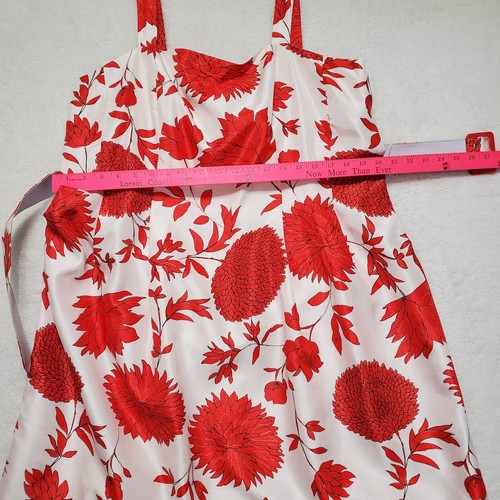 Vintage Jessica Howard Midi Dress Red Orange Floral Belt Womens 16W Rock-a-Billy - Picture 7 of 18