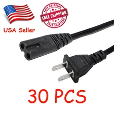 Lot 30 US 2 Prong 2Pin Power Cord Cable Charge Adapter for PC Laptop Dell IBM HP