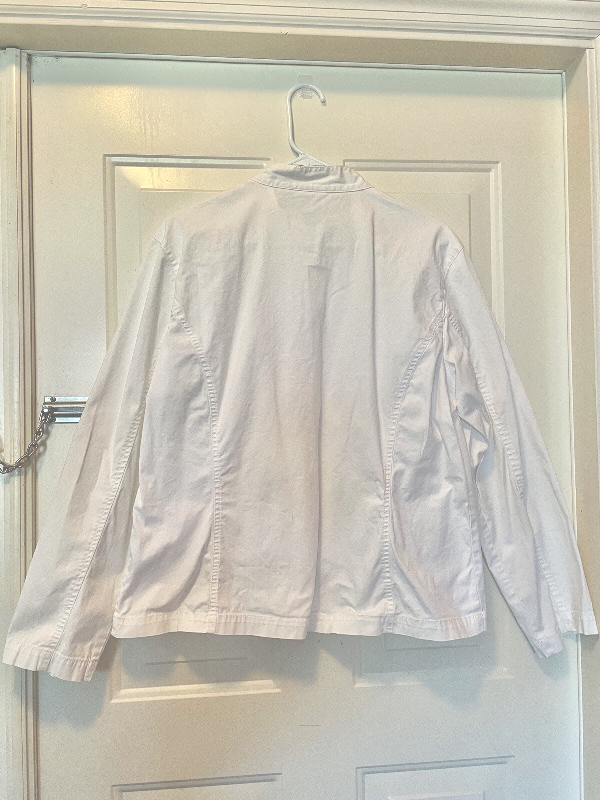 Chicos Size 3 Button Down White Jacket - image 2