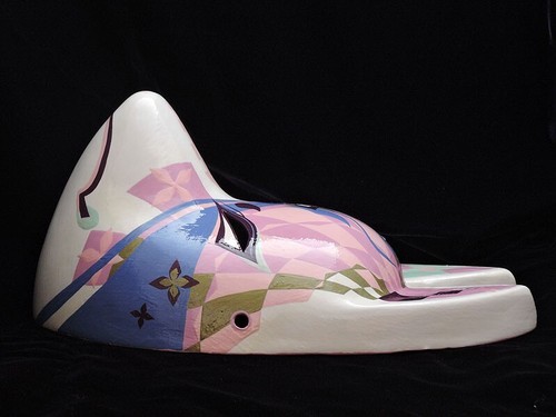 Komendo Full Face Fox Kitsune Mask SENRYUMON-SENKA Hand Made Painted Japan Party - Picture 7 of 7