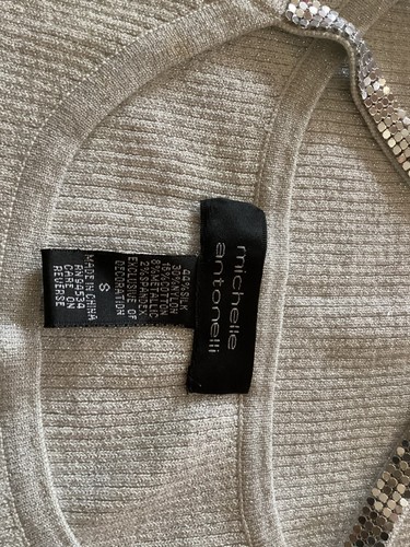 Michelle Antonelli Women’s Metallic Sleeveless Sweater NWOT Size Small Metallic - Bild 5 von 5